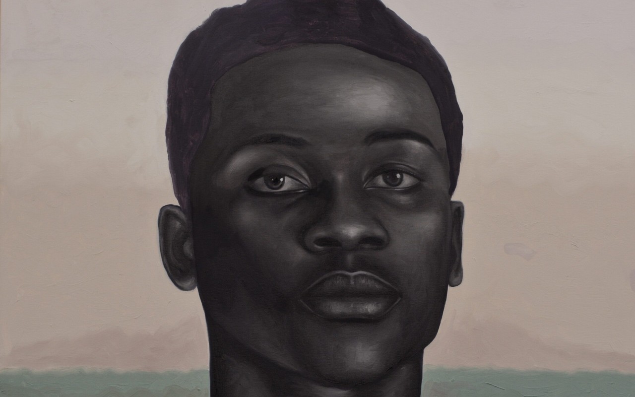 Chiderah Bosah - CJ, 2022 - Oil on canvas - 100x100 cm