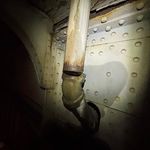 Coude en fonte DN150 corrodÃÂ© et fuyard avant remplacement, Paris 17
