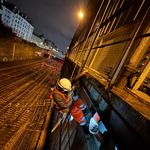 Cordiste UNICORDE en intervention de nuit avec vue sur Paris