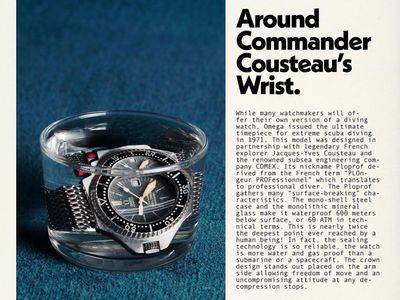 Article Ploprof - La Montre de Cousteau