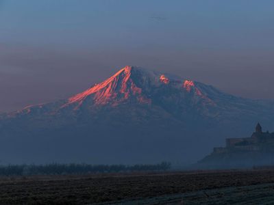 Mont Ararat au couchÃÂ© de soleil