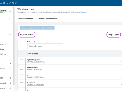 Nouvelle fonctionnaliteÃÂ de LinkedIn Ads - Action sur site web - Agence Wizads