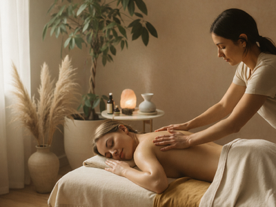 Doula massant une femme