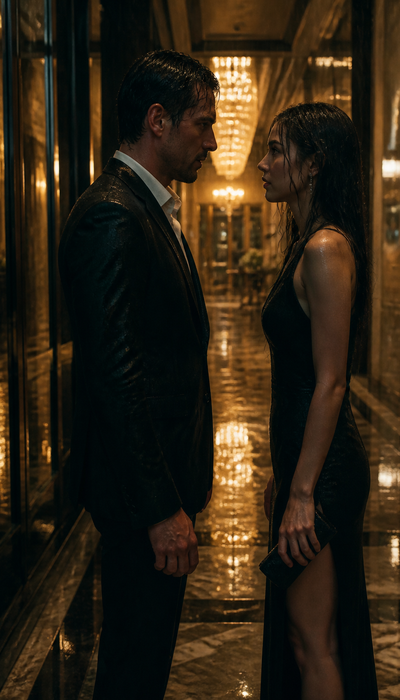 Frame verticale 9:16 d’un cliffhanger de micro-drama