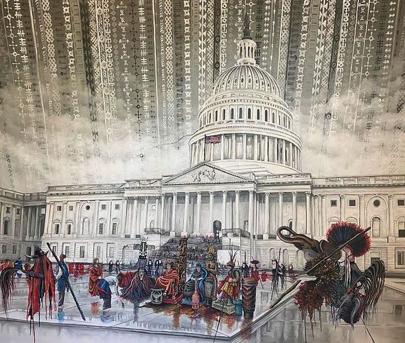 Franck Kemkeng Noah - The United States Capitol under African Spirit