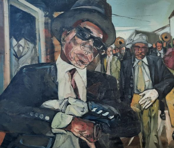Bayunga Kalieuka - Sapeur de NOLA, 2015 - Oil on wood panel - 122cm x 183cm