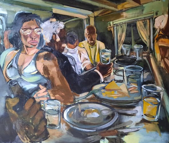 Bayunga Kalieuka - Tremé,2015 - oil on wood panel - 122cm x 152cm
