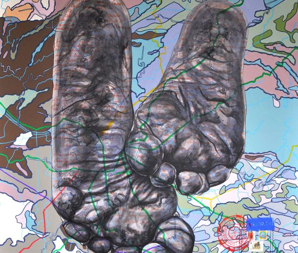 Jean David Nkot - Story of my feet@yahoo.fr. 120 x 110 cm