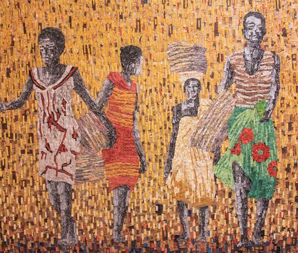 Amadou Opa Bathily - Back from the market, 2022 - Mixed media on canvas - Courtesy African Arty.jpg