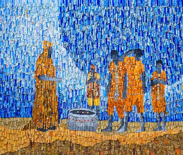 Amadou Opa Bathily - La Decouverte de l'immortalite, 2022 - 150x180 cm