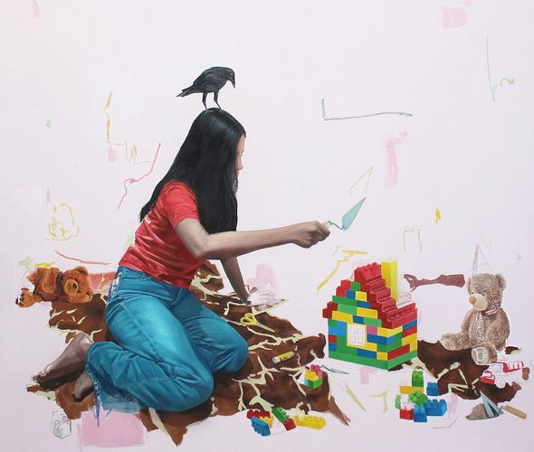 Rahma Lhoussig - Homesick, 2022 - 120x130cm - African Arty