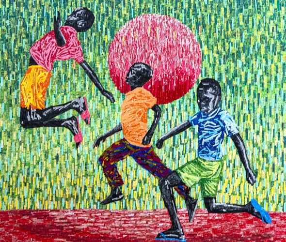 Amadou Opa Bathily - Saut d'essai - 2022 - 130x130 cm