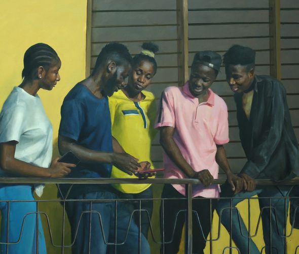 Ebenezer Akinola - 48 x 72 inches Updates 2022 oil on canvas