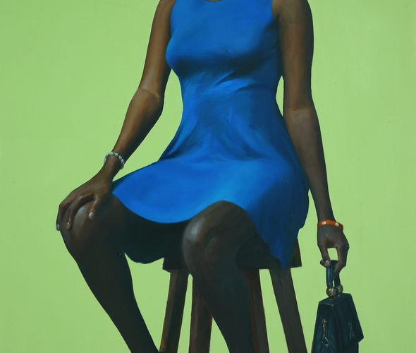 Ebenezer Akinola - Slay Mama Oil on canvas 40 x 58 2022
