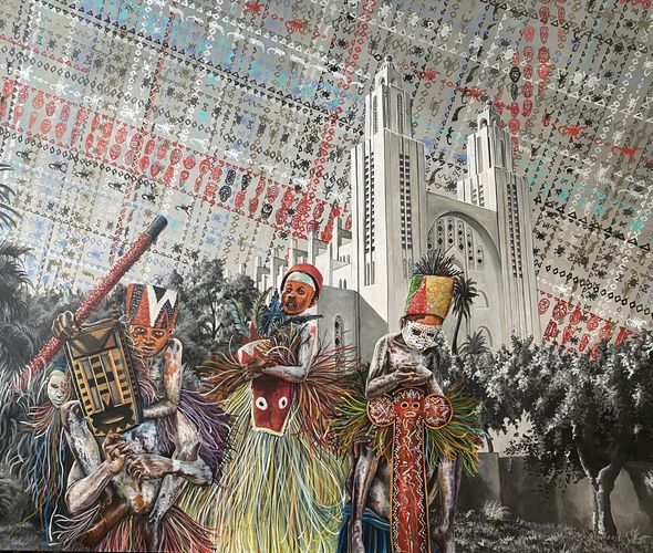 Franck Kemkeng Noah - Procession in Casablanca - 180x240 cm