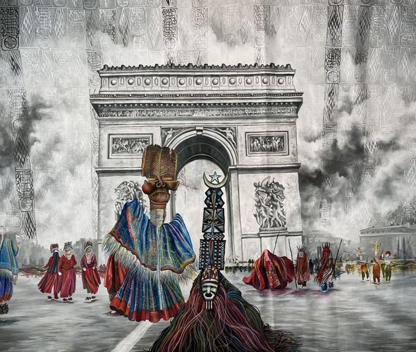 Franck Kemkeng Noah - Triomphe_-2021-Acrylic-on-canvas-160x200-cm