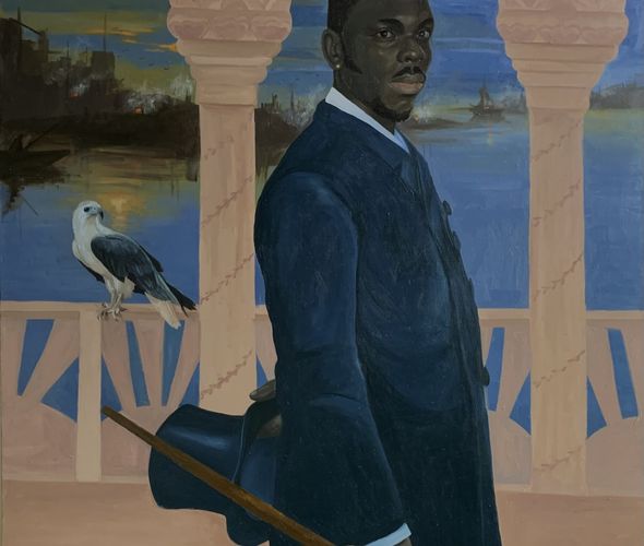 Atiye Afolabi - Tanimola ( Que Sera Sera, 2022 - Oil on canvas - 152x106 cm