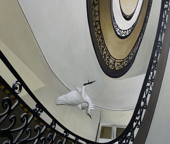 Amina Azreg - reminiscences casablancaises, 2023 - 120x100 cm