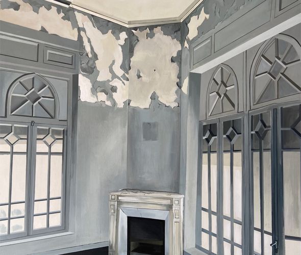 Amina Azreg - Absence I, 2023 - Acrylique sur toile - 150x120 cm