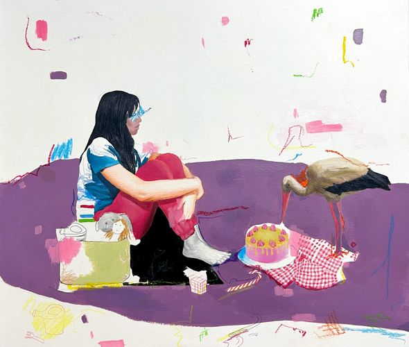 Rahma Lhoussig - Untitled-Mixedtechniqueonpaper-50x48,8cm-2023