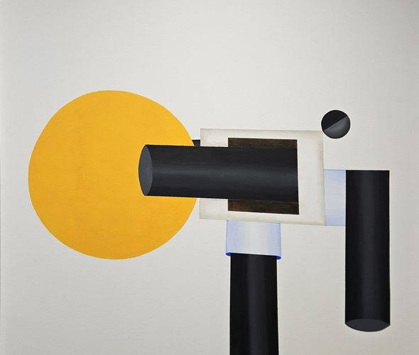 Kpe Innocent - ‘A Dragged Past Weighs You Down’, 2023. 100 x 100cm, Acrylic on Canvas