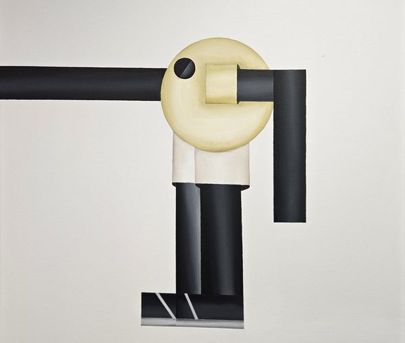 Kpe Innocent - ‘Escaping Yesterday’, 2023. 80 x 80cm, Acrylic on Canvas
