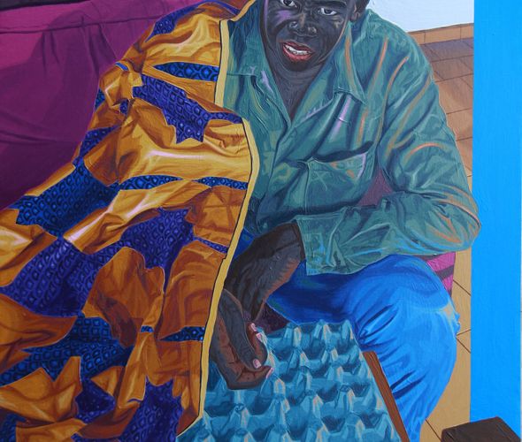 Victorien Bazo - Joueur de Songo avec une alvéole d’oeuf