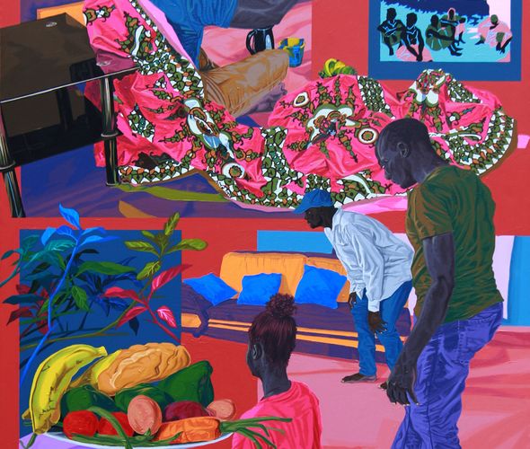 Victorien Bazo - Réception dans la maison à palabre