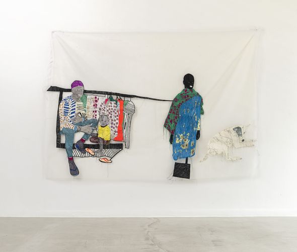 Ana Silva - Vestir Memorias 001, 2022 - Tissu transparent, broderie - 155 x 224 cm