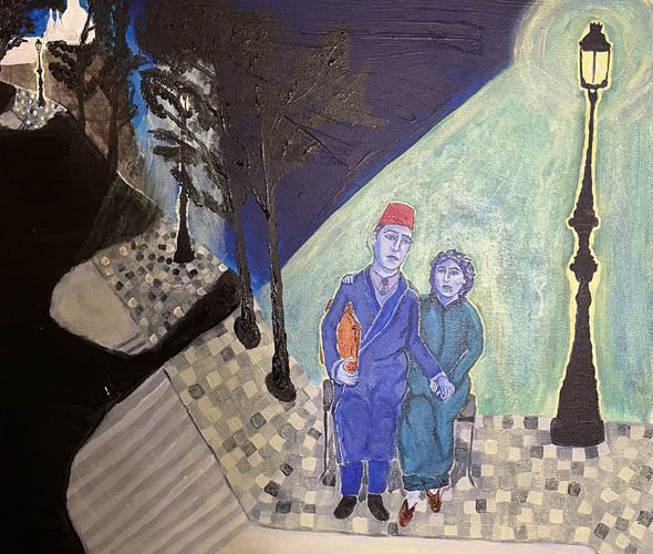 Massoud Hayoun - We Found Love in a Hopeless Place, 2022 - Acrylic on canvas - 50x50 cm