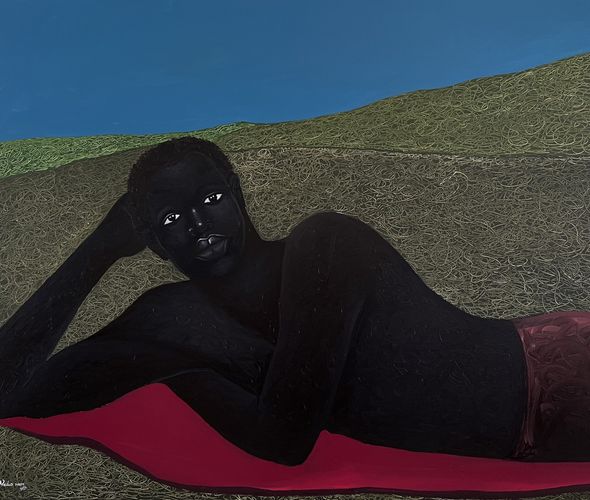 Nedia Were - In Love With Myself, 2023 - 144 x 170 cm - Oil and Acrylic on Canvas