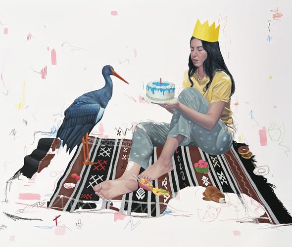 Rahma Lhoussig - It's-not-you-it's-not-me-either_MixedTechniqueoncanvas_90×111cm_2023