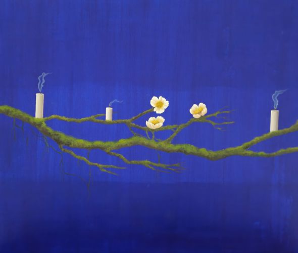 Houda Terjuman - Blowing the winds of destiny III - 2023 Oil on canvas 120x100