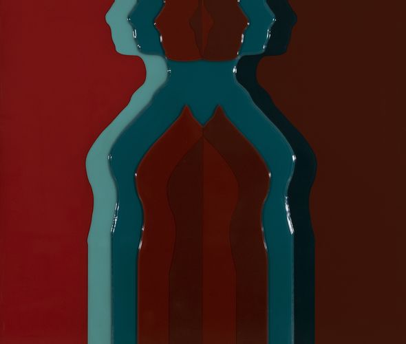 Zouhair Chihad - Sans Titre, 2024 - Technique mixte et résine sur panneau - 128x123cm (1)