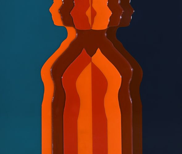 Zouhair Chihad - Sans Titre, 2024 - Technique mixte et résine sur panneau - 128x123cm