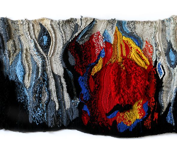 Mostafa Maftah - Fire in ocean, 1979 - Tapisserie - 110x190 cm