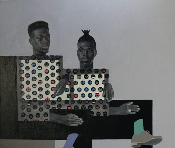 Damilola Opedun - Communion, 152 x 122 cm oil on canvas, 2021