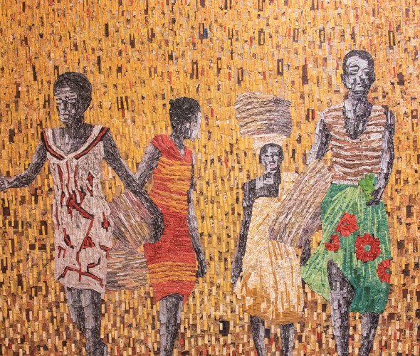 Amadou Opa Bathily - Back from the market, 2022 - Mixed media on canvas - Courtesy African Arty.jpg