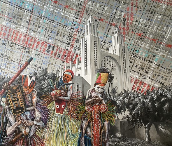 Franck Kemkeng Noah - Procession in Casablanca - 180x240 cm