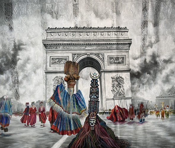 Franck Kemkeng Noah - Triomphe_-2021-Acrylic-on-canvas-160x200-cm