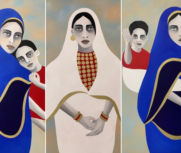 Rebecca Brodskis - D'une RIve a l'Autre, 2023 - Oil on canvas - 176x240 cm