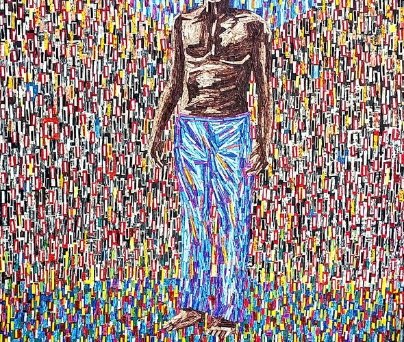 Amadou Opa Bathily - l'identité humaine - 80x80 cm