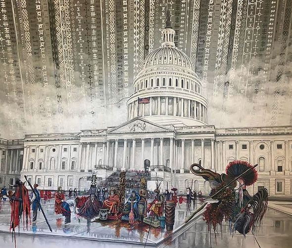 Franck Kemkeng Noah - The United States Capitol under African Spirit