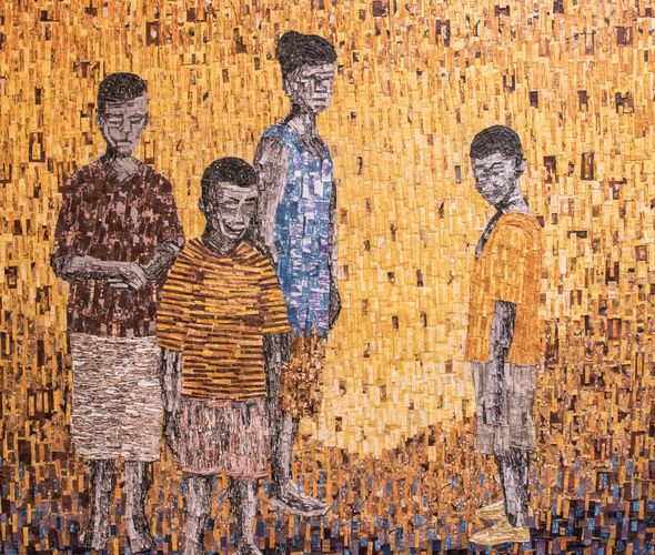 Amadou Opa Bathily - The Chrildren's mission, 2022- Mixed media on canvas - Courtesy African Arty.jpg