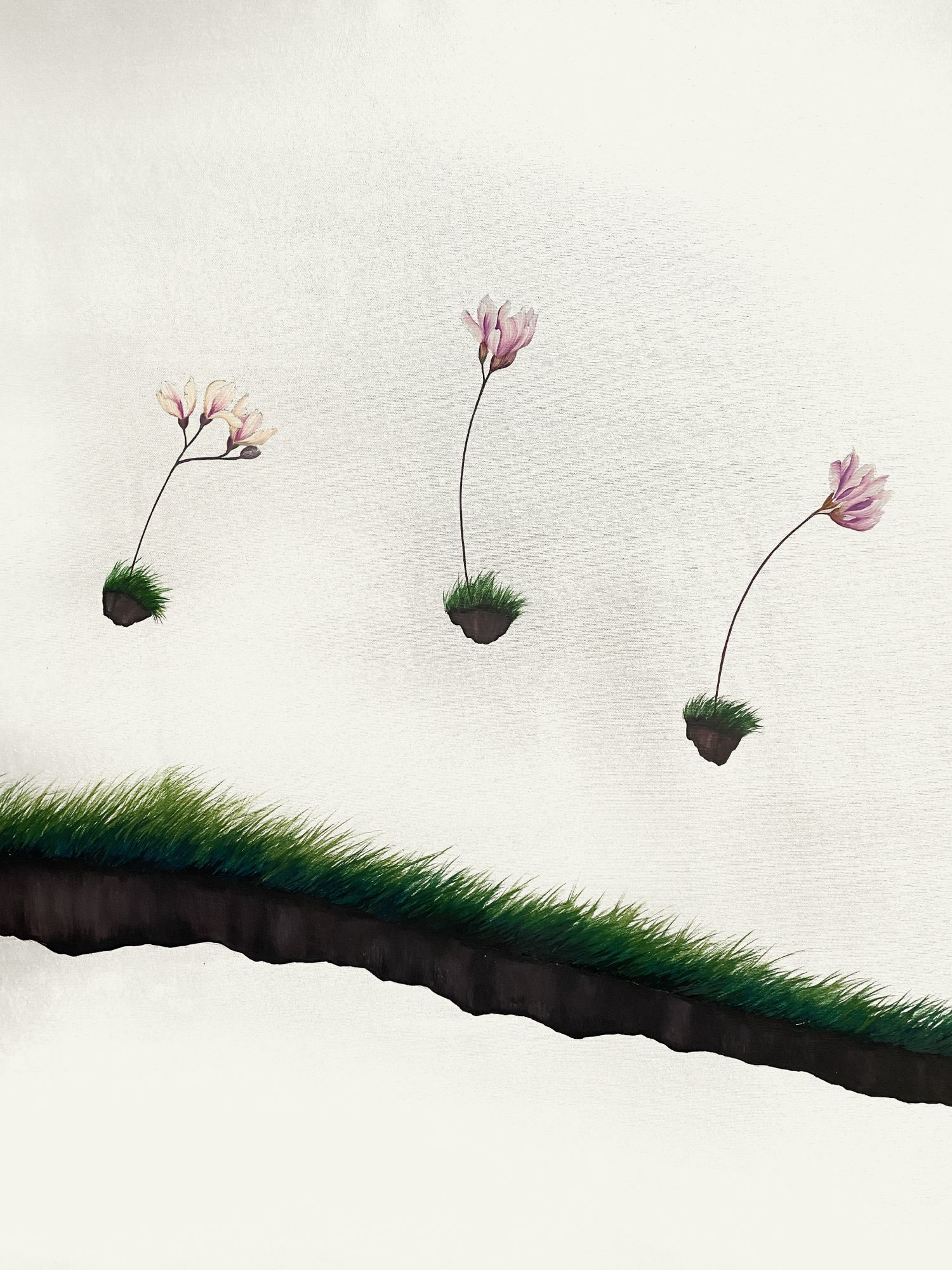 Houda Terjuman - We are all made of magic 105x120cm 2023 Oil and acrylic on canvas