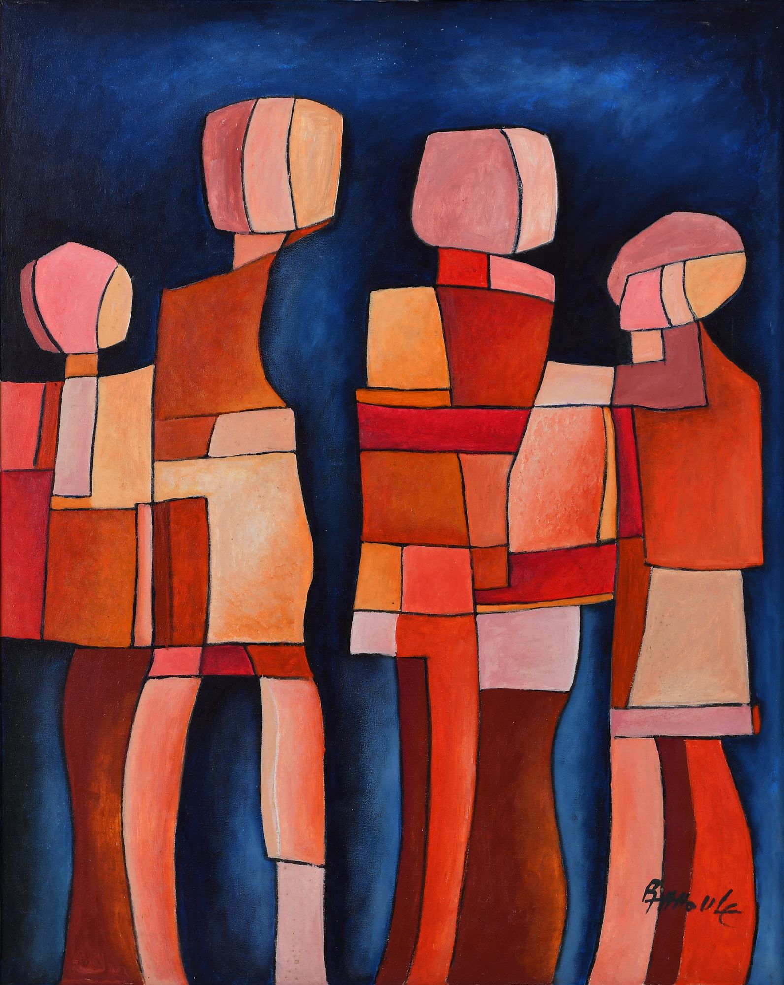 Abderrahmane Rahoule - SANS TITRE, CIRCA 1980 - Huile sur toile - 100x80 cm