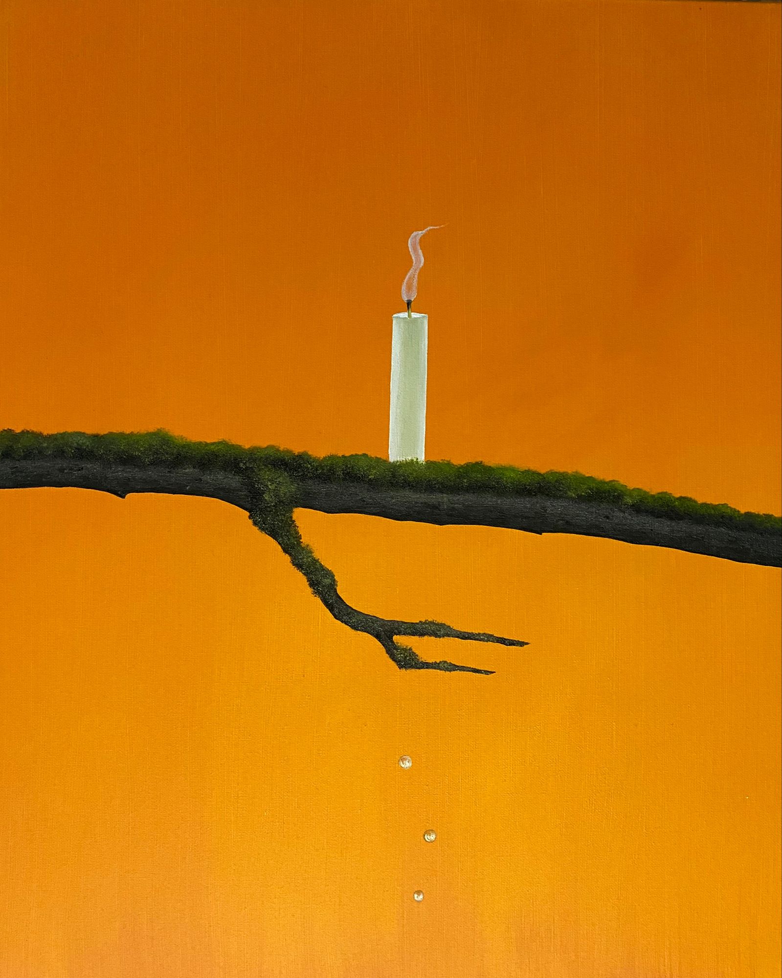 Houda Terjuman - Blowing the winds of destiny 2024 50x60cm Oil on canvas