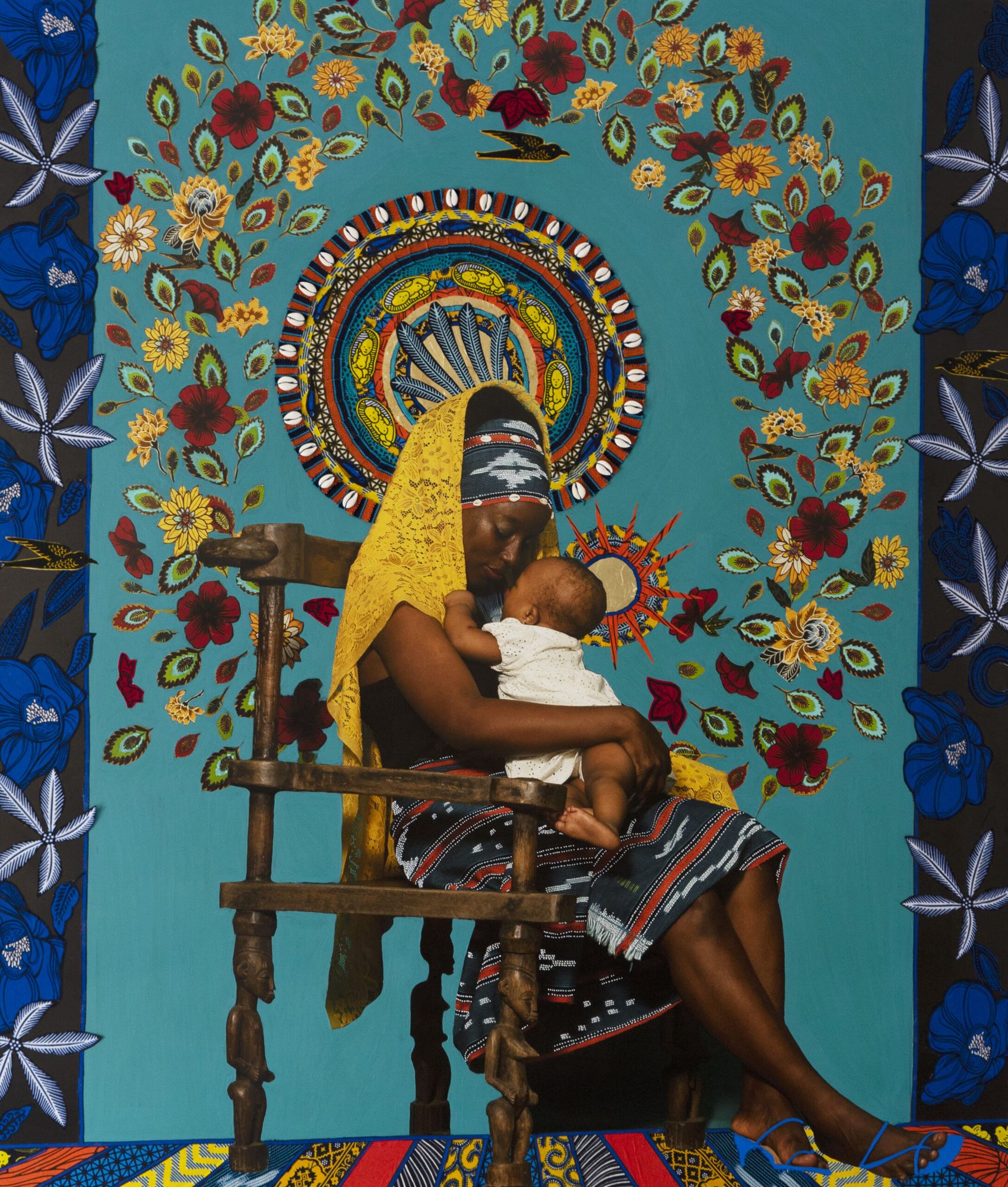 Claire Marboeuf - Vierge a l'Enfant - 118x100 cm