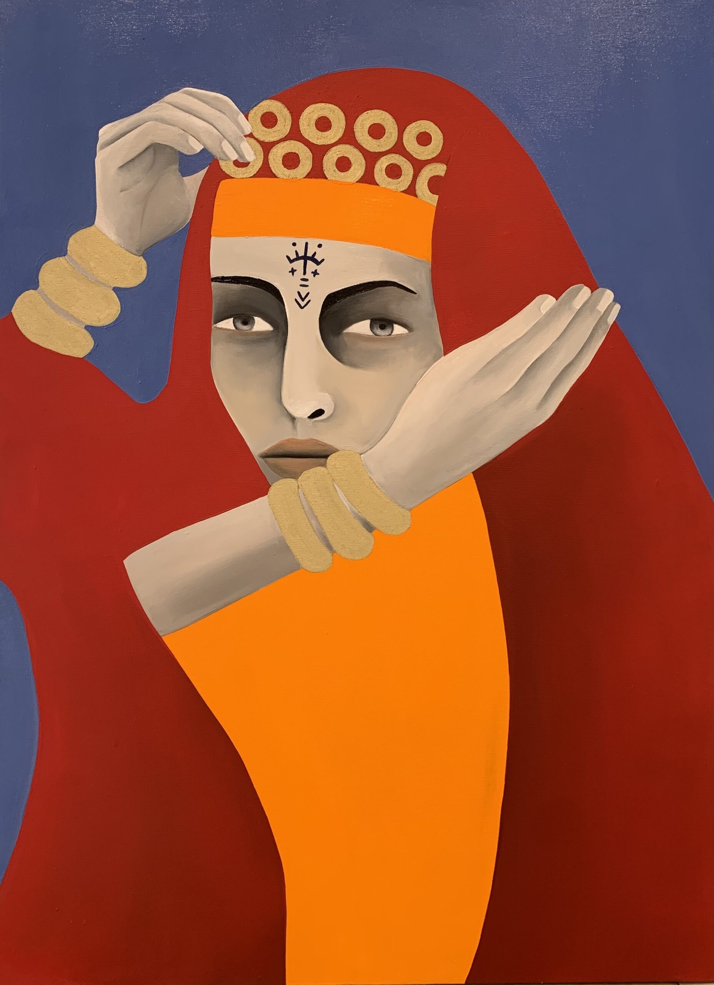 Rebecca Brodskis - Sinim, 2023 - Oil on canvas - 100x70 cm