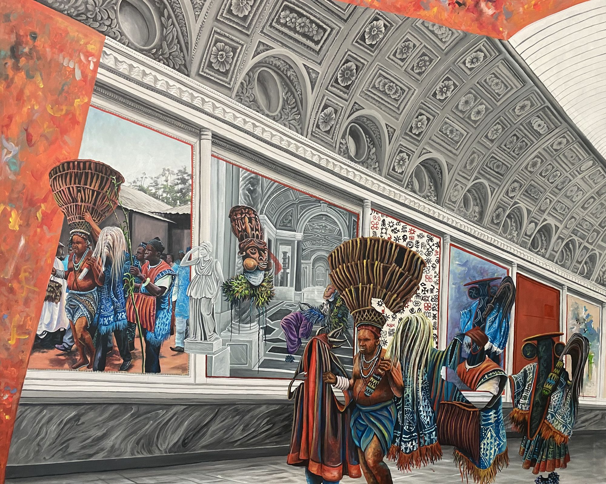 Franck Kemkeng Noah - ÃÂ tÃÂº fÃÂ», 2023 - Acrylic on canvas - 130x160 cm